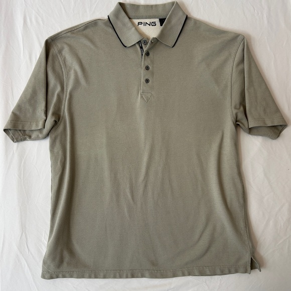 PING Men's Polo Shirt - Tan - Picture 1 of 5